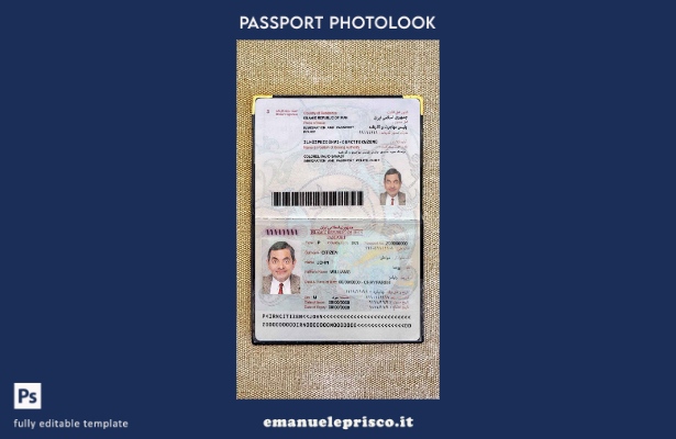 modello di look fotografico Iran Pass (presente) in stile verificato